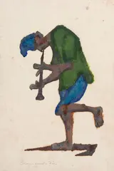 Músico by Clóvis Graciano, 1970, guache sobre papel, offered Aug 2019