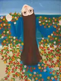 Elza O. S., Cabeça de Mulher, óleo sobre tela