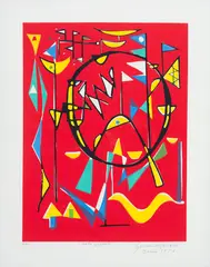Roda Gigante by Genaro de Carvalho, 1956, serigrafia sobre papel, offered Aug 2019