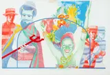 Glauco Rodrigues, E no Fundo do Peito do Demônio também bate um Coração?, 1979, litografia sobre papel