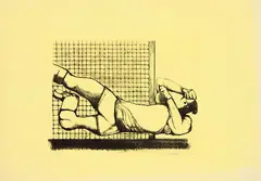 Goleiro by Aldemir Martins, 1970, litografia sobre papel, offered Aug 2019