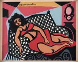 Di Cavalcanti, Mulata Deitada, 1973, serigrafia sobre papel