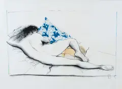 Mulher Deitada by Darel Valença Lins, litografia sobre papel, offered Aug 2019