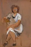 Mario Zanini, Mulher Sentada, guache sobre papel