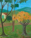 Francisco Rebolo, Paisagem, 1976, óleo sobre tela