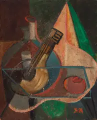 Natureza Morta by Sérgio Milliet, óleo sobre aglomerado, offered Aug 2019