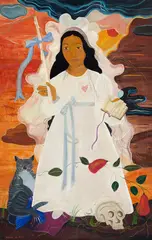 Sem Título by Rodrigo De Haro, óleo sobre madeira, offered Aug 2019