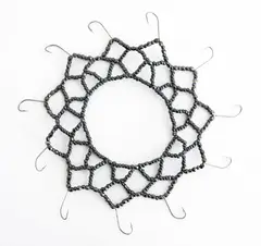 Sem Título by Nazareth Pacheco, 1998, anzóis, cristais e fio de nailon em caixa de acrílico, offered Aug 2019
