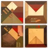 Formas Mutantes by Carlos Scliar, 1974, vinil encerado sobre cartão, offered Aug 2019