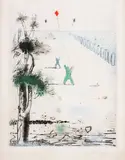 Candido Portinari, Meninos Soltando Pipas, 1942, gravura a ponta seca