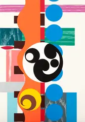 Beatriz Milhazes, Blue Ballon, 2010, serigrafia e colagem sobre cartão