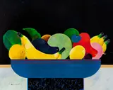Frutas by Aldemir Martins, 1986, acrílica sobre tela, offered Aug 2019