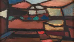 Sem Título by Aldo Bonadei, 1963, têmpera sobre madeira, offered Aug 2019
