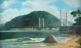 Benedito Calixto, Ponte Pênsil (São Vicente), 1918, óleo sobre tela
