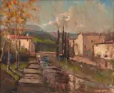 Paisagem Italiana by Dario Mecatti, óleo sobre tela, offered Aug 2019