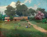 Paisagem Rural by Dario Mecatti, óleo sobre tela, offered Aug 2019