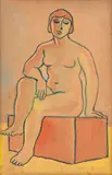 Ismael Nery, Figura Feminina, aquarela sobre papel