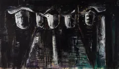 Sem Título by Daniel Senise, 1986, óleo sobre tela, offered Aug 2019
