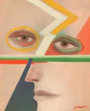 Estudo para uma Cabeça by Gessiron Alves Franco, óleo sobre tela, offered Aug 2019