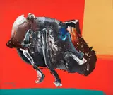 Sem Título by Manabu Mabe, óleo sobre placa, offered Aug 2019