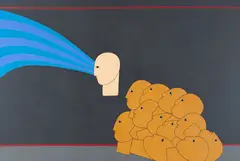 O Iluminado by Antonio Maia, acrílica sobre tela, offered Jun 2019