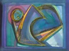 Abstrato by Mário Cravo, 1952, técnica mista, offered Jun 2019