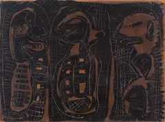 Sem Título by Rubens Gerchman, nanquim sobre eucatex, offered Jun 2019