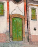 Yuji Tamaki, Porta Verde, óleo sobre tela
