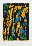 Aldo Bonadei, Na Floresta, 1971, xilogravura sobre papel