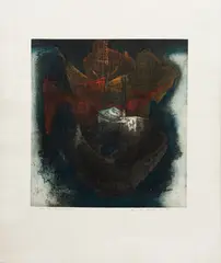 Lua Madrugada by Hans Gruzinsky, 1970, gravura em metal sobre papel, offered Jun 2019