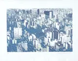 Regina Silveira, Cidade, 1982, serigrafia sobre papel
