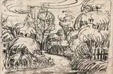 Frans Krajcberg, Jardim, litogravura sobre papel