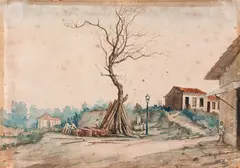 Benedito Calixto, Porto Tamirú, aquarela sobre papel