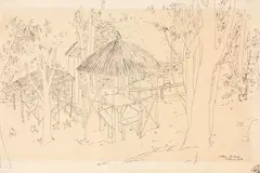 Athos Bulcão, Jardim, 1948, nanquim sobre papel