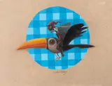 Saci by Edu Cardoso, pastel sobre papel artesanal, offered Jun 2019