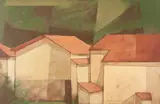 Paisagem XVI by Carlos Scliar, 1989, vinil e colagem sobre tela, offered Jun 2019