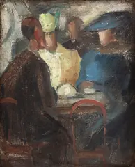 Sem Título by Milton Dacosta, óleo sobre tela colado em madeira, offered Jun 2019