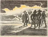 Oswaldo Goeldi, Pescadores, xilogravura sobre papel