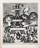 Tarsila do Amaral, Carnaval em Madureira, 1970, água-forte e água-tinta sobre papel