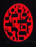 Nascimento by Antônio Bandeira, 1960, serigrafia sobre papel, offered Jun 2019