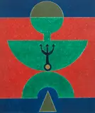 Sem Título by Rubem Valentim, têmpera sobre cartão, offered Jun 2019