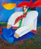 Cangaceiro by Aldemir Martins, 1987, acrílico sobre tela, offered Jun 2019