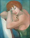 Mulata com Cabelos Ruivos by Di Cavalcanti, 1958, óleo sobre tela, offered Jun 2019