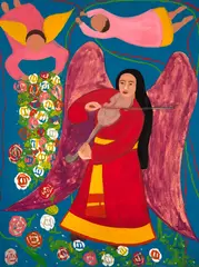 Djanira da Motta e Silva, Anjo com Violino, óleo sobre tela