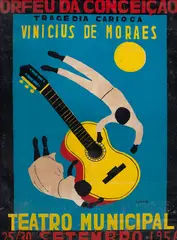 Djanira da Motta e Silva, Cartaz Orfeu da Conceição, 1956, guache sobre papel