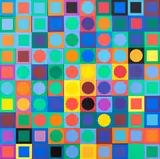 Victor Vasarely, Planetary Folklore Participations nº 1, poliuretano, metal e papel