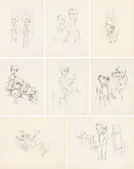 Lasar Segall, Acht Lithographien Nach Bübü, litografia sobre papel