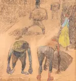 Colheita de Café by Candido Portinari, pastel e grafite sobre papel, offered Jun 2019