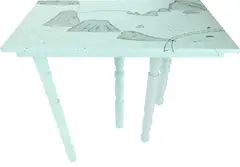 Sandra Cinto, Table, 2004, caneta permanente sobre madeira pintada