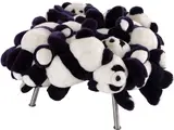 Panda Puff by Irmãos Campana, estrutura em ferro com urso de pelúcia, offered Jun 2019